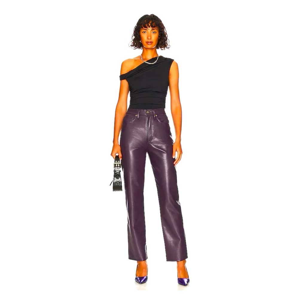 NWT AGOLDE Recycled Leather 90’s Pinched waist size 29